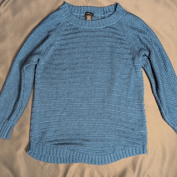 Calvin Klein Jeans Textured Blue Sweater - Picture 1 of 4